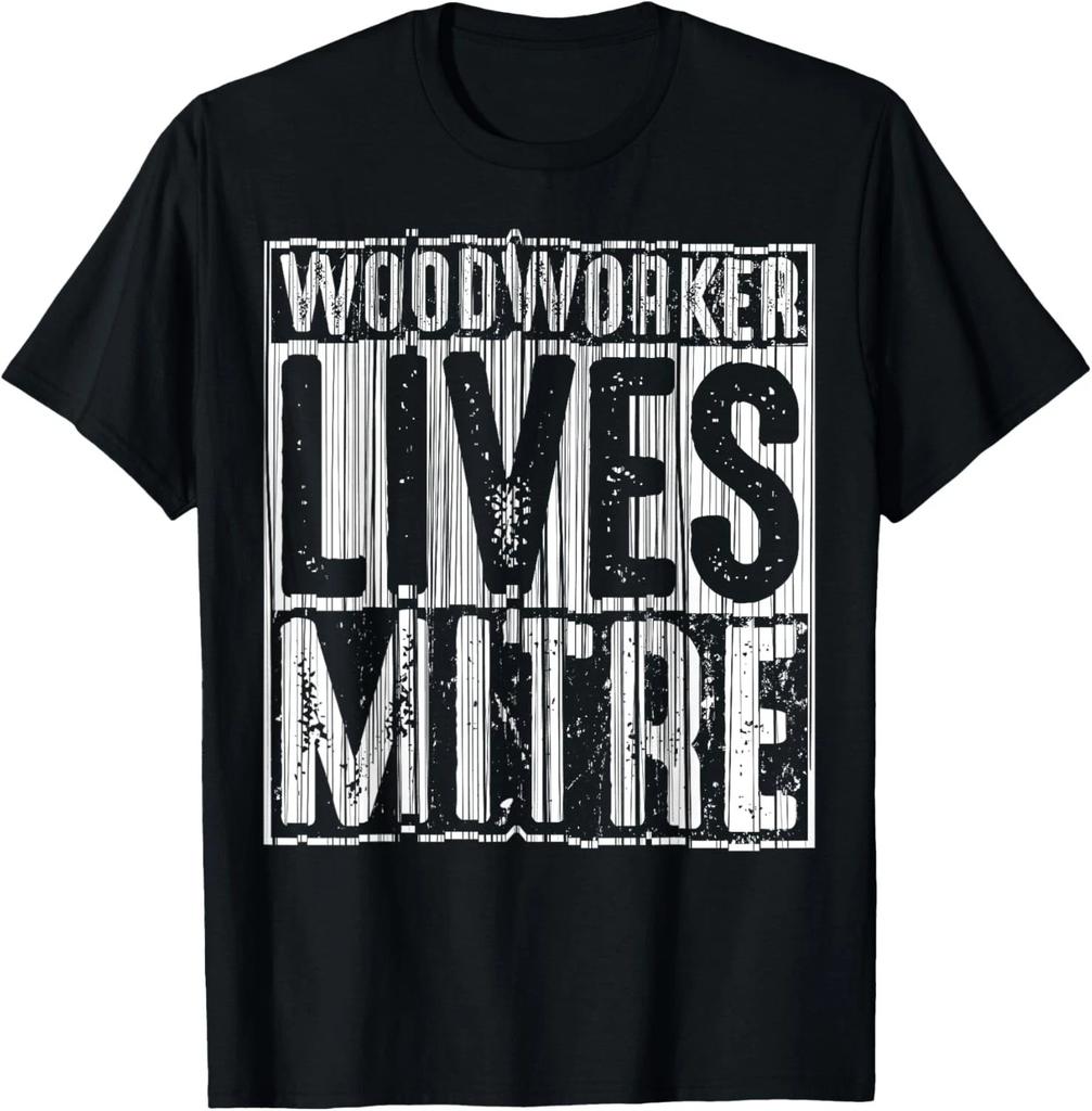 Funny Woodworker Lives Mitre Gift For Men Cute Woodworking Gift Unisex T-Shirt