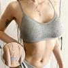 Summer Women's Tank Crop Top Bra Sexy Seamless Padded Bras Girls Sports Underwear Bralette Soft Wireless Brassiere Bra