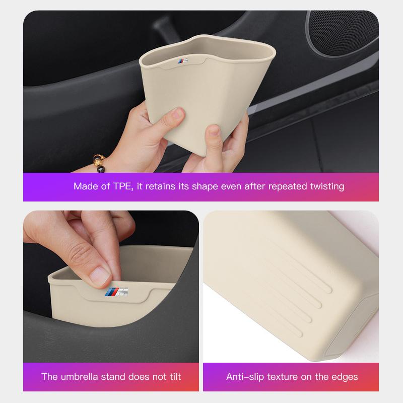 Silicone Multifunctional Car Door Storage Bin Trash Can Accessories For BMW E90 G80 M3 G30 M5 F82 F83 F20 F21 G42 F95 F96 G06 M2 ws9