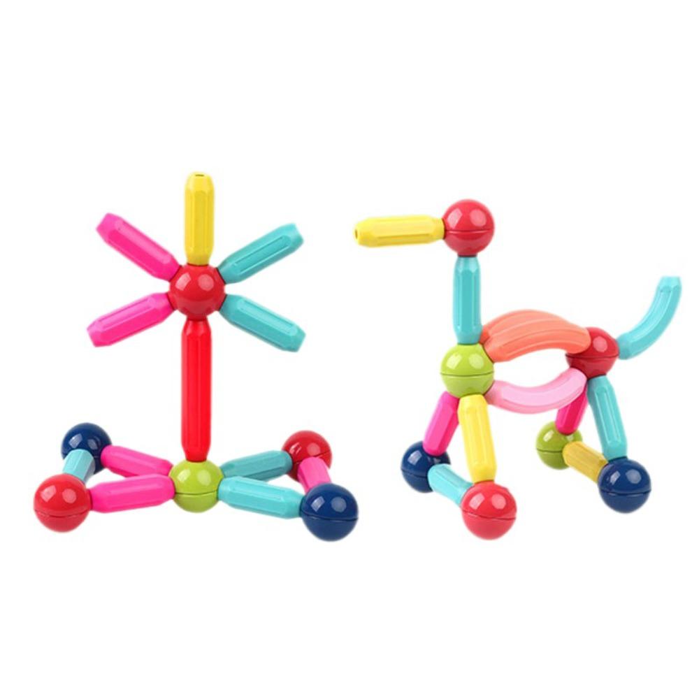 Bricks Magnetic Construction Puzzle Toy Movable Magnetic Sticks Montessori Toy Fan Love Gifts