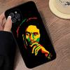 Чехол для телефона Bob Marley Rasta Lion Для IPhone 16 15 14 13 12 11 17 Pro Max Простота Задняя сторона ТПУ Мягкий чехол