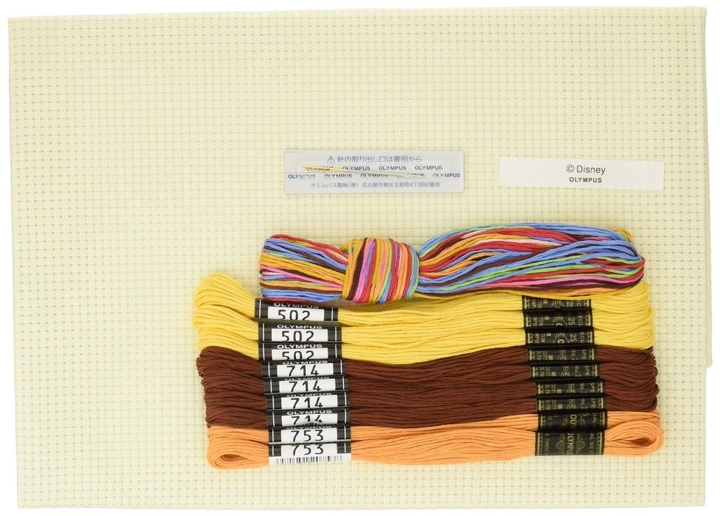 Набор для вышивки крестиком Olympus Silk Подушка Disney Винни-Пух и Тигра Крем 6000