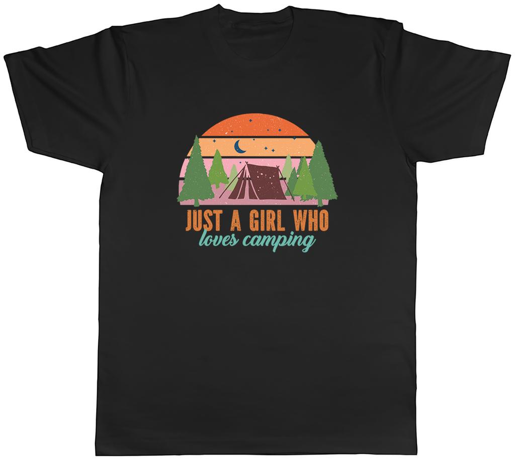 Just a Girl Who Loves Camping Unisexs TShirt Tee Gift Top