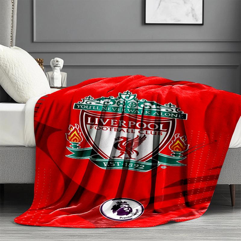Плед Liverpool F.C. - Мягкий и Удобный, для Спальни, Путешествий, Дивана, Домашнего Декора - Подарок на День Рождения, Рождество для Друга