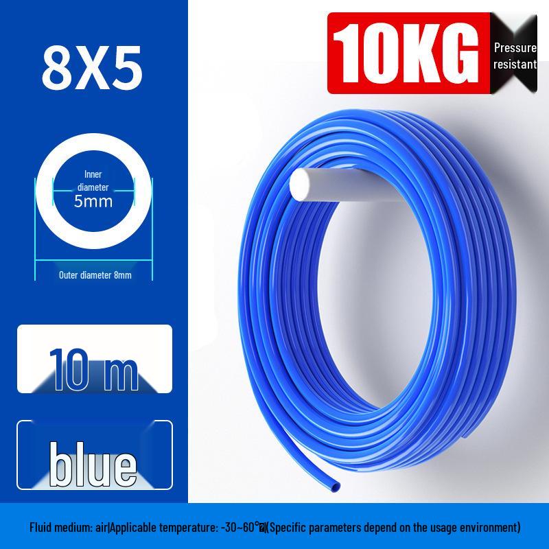 High-Pressure PU 8mm Pneumatic Air Compressor Hose, Transparent, Available in 10/6.5mm and 4/6/12/14/16mm Sizes