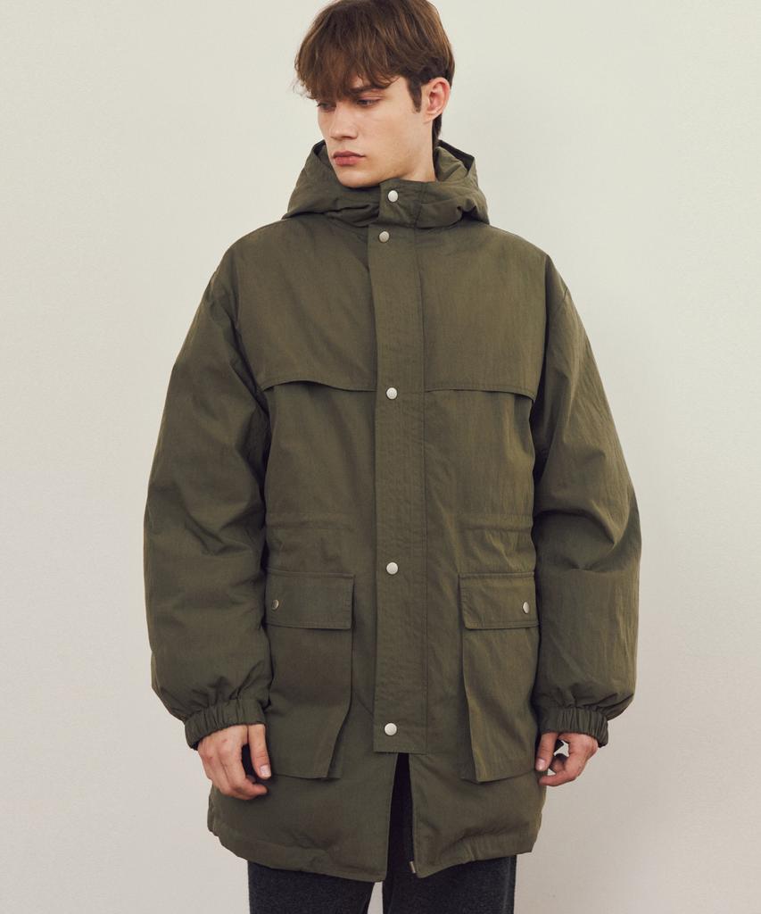 Wednesday Oasis Airy Comfort Hooded Padded Jacket_Khaki