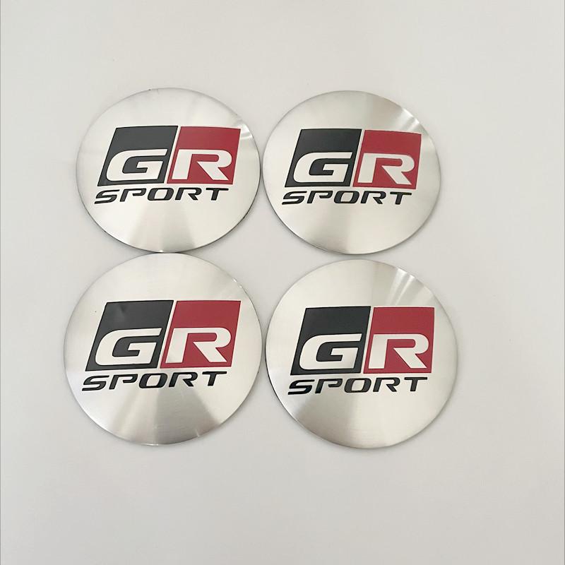 4 шт. 56 мм Наклейки на центральные колпачки дисков с логотипом GR Sport для колес автомобиля, наклейка на диск для Toyota Corolla 86 Supra CHR Yaris Camry Prius Rav4 Авто
