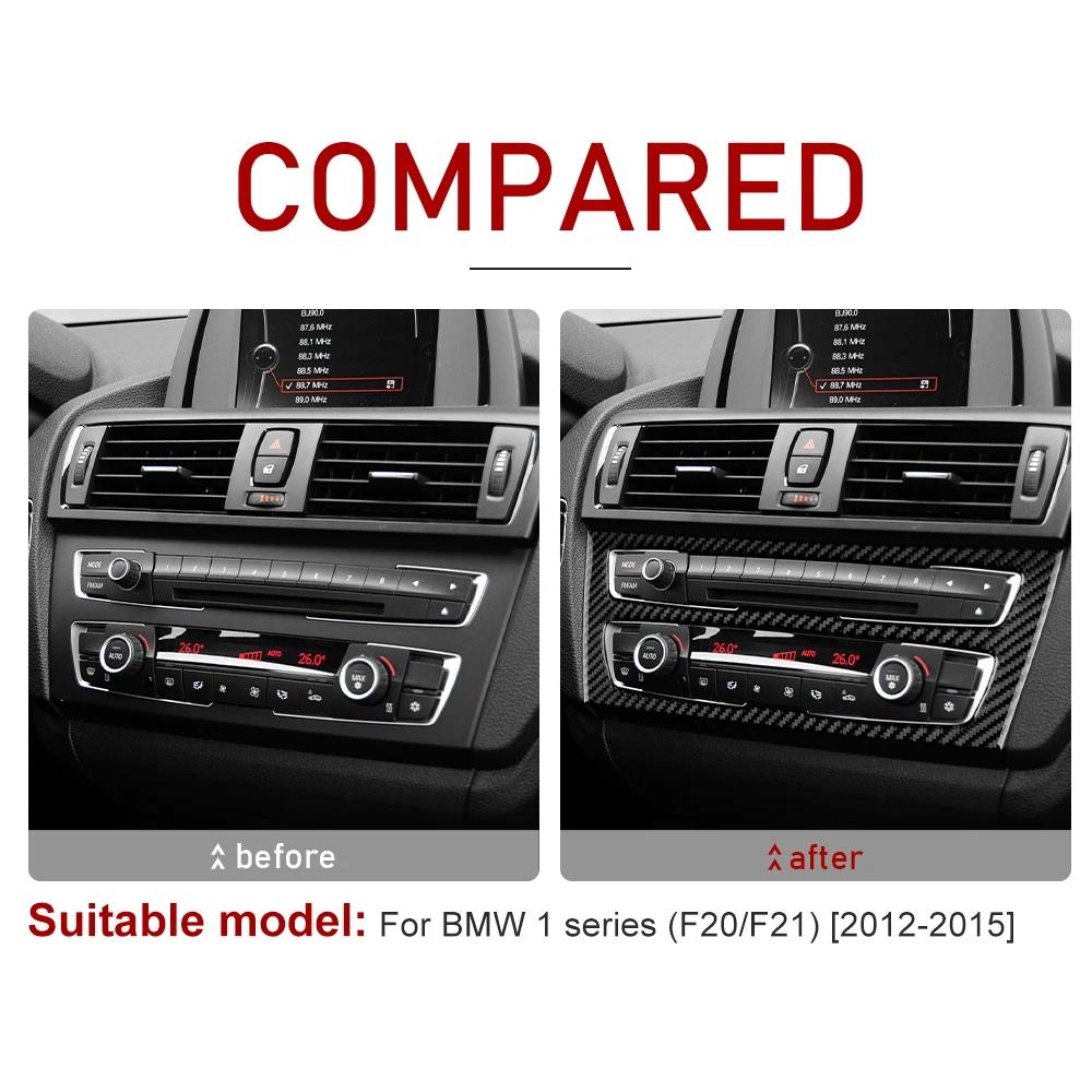 For BMW 1 2 Series F20 F21 F22 F23 Carbon fiber Car Control CD Panel Cover Trim Air conditioning Outlet Frame Decoration Sticker LNYCP1