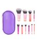 10 Black Mini Makeup Brush Travel Portable Makeup Tool Makeup Puff - Palm Brush Professional Makeup Tool Set