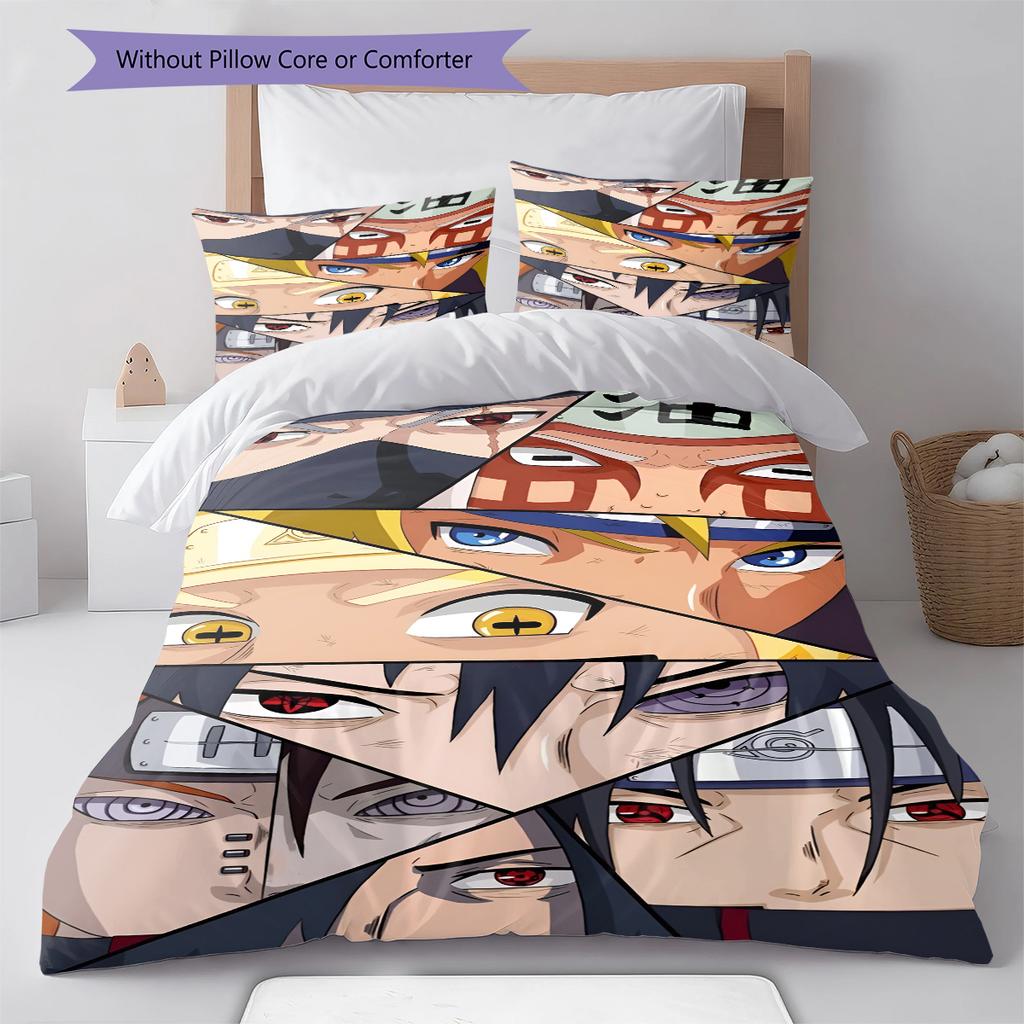 Мультяшный Узор Комплект Постельного Белья Одеяло Пододеяльник Наволочка Домашний Декор Подарок на День Рождения (1 пододеяльник + 2 наволочки, без наполнителя)