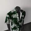 Seaside Flower Shirt Men'S Short-Sleeved Summer Thin Trendy Brand Hawaiian Beach Shirt Ruffian Handsome Vacation Loose Coat Trendy