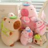Snot Bear Genuine Capibala Doll Plush Toy Sports Capybara Baseball Pendant Ugly Cute Doll Snap Ring