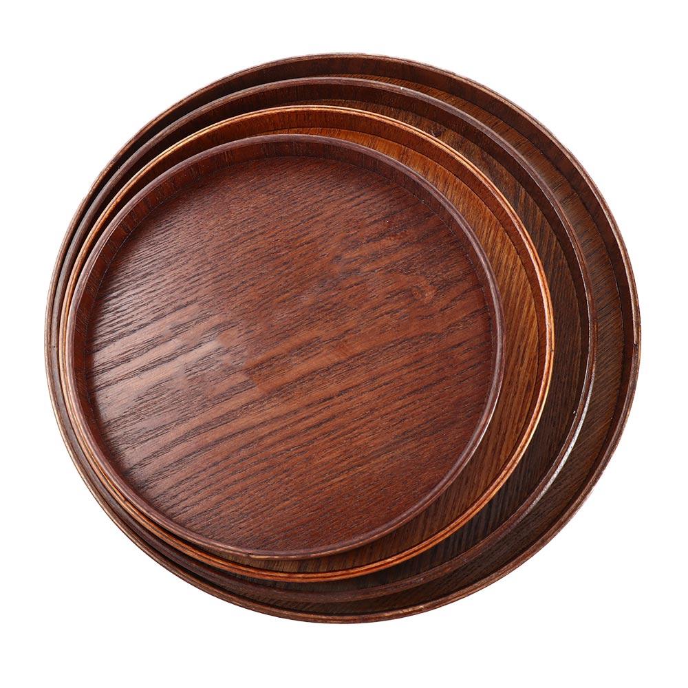 Color Kitchenware Traditional Chinese Style Storage Trays Snack Plate Salad Bowl Platter Tea Tray