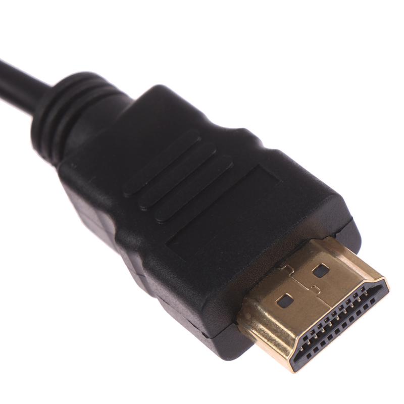 6-футовый золотой штекер HDMI к VGA Hd-15, 15-контактный кабель-адаптер, 1,8 м, 1080P
