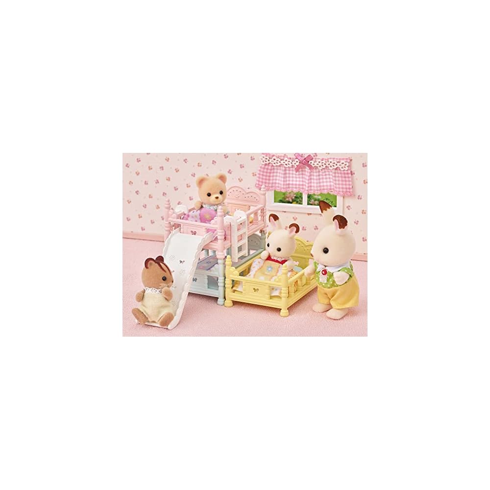 Sylvanian Families EPOCH Baby Triple Bunk Bed ST Mark Certified Toy Dollhouse for Ages 3 and Up