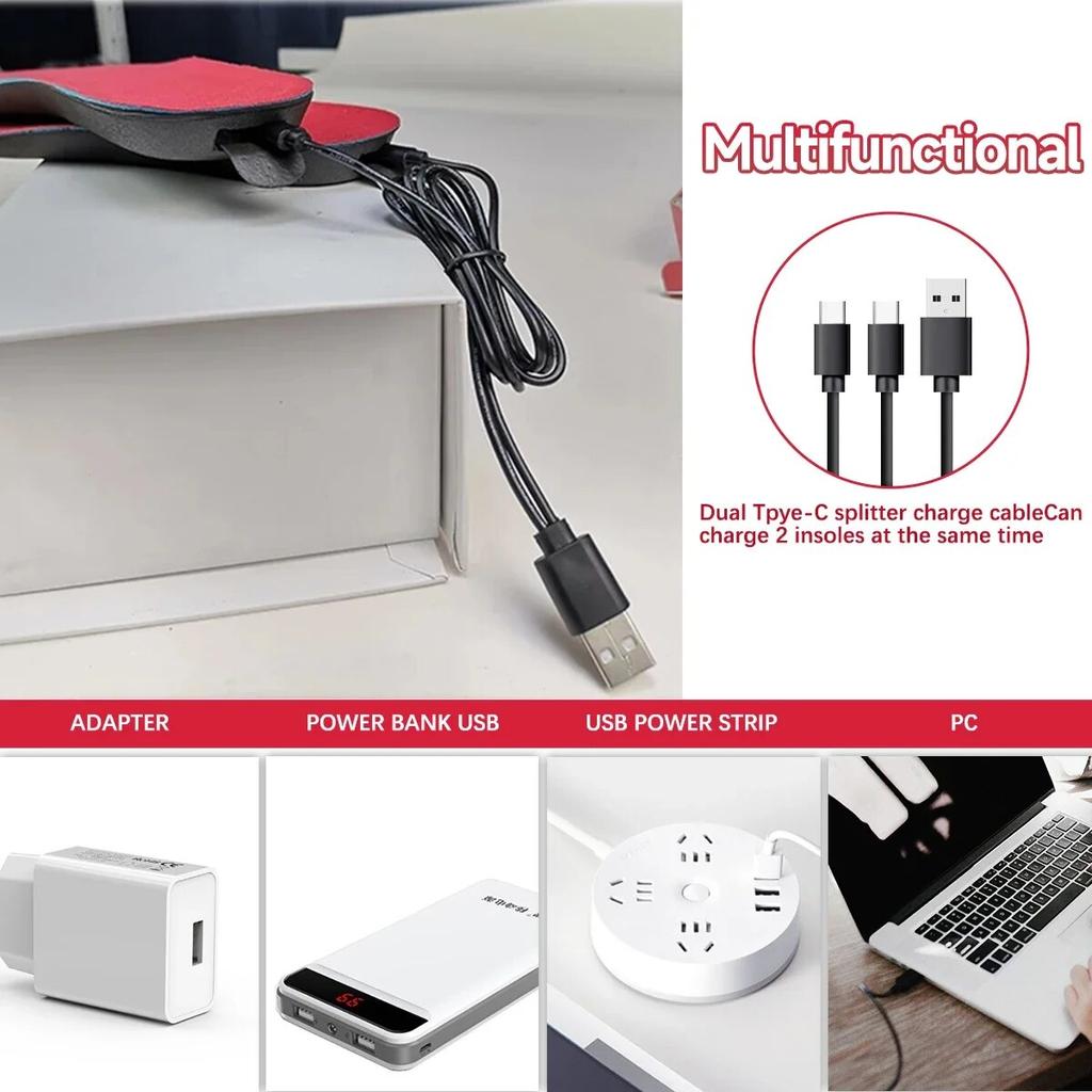 Перезаряжаемая стелька с подогревом и дистанционным управлением, зимняя дезодорирующая дышащая стелька с подогревом для улицы, мягкая стелька с флисовой подкладкой