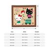 Hello Kitty Leopard Knitted Blanket Kawaii Cartoon Wool Throw Blankets Bedding Couch Printed Soft Warm Bedspread