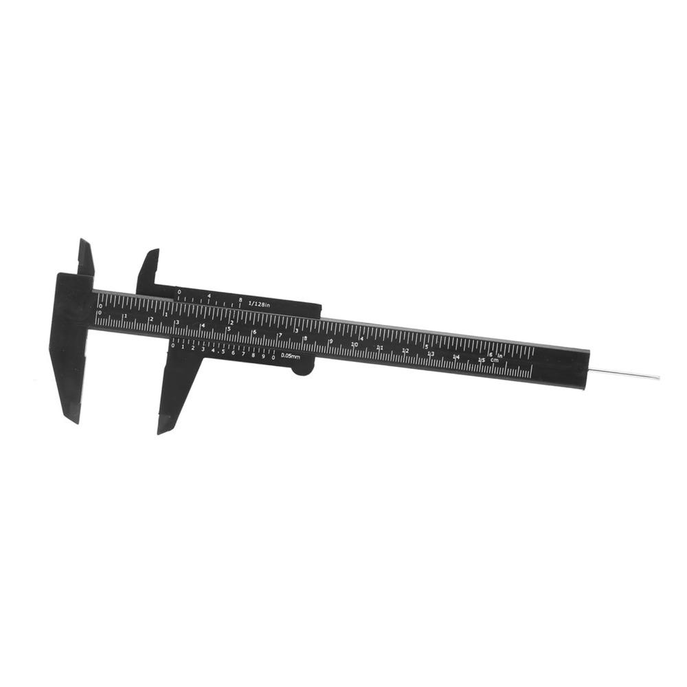 Plastic Vernier Caliper 150mm Length Sliding Gauge Ruler Double Scale Measuring Tool For Students