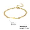 Cazador Gold Color Lightning Charm Bracelets for Women Stainless Steel Wax Rope Bracelet Jewelry Birthday Gifts 2026 Trendy