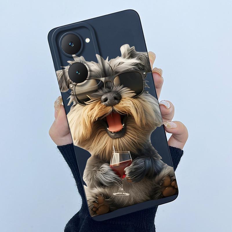 Для Vivo Y03 Y03T Y18 Y18E Y18S Y17S Y28S Y02 Y02A Y02T Милый Мультяшный Матовый Жидкий Мягкий Силиконовый Чехол-Защита для Камеры