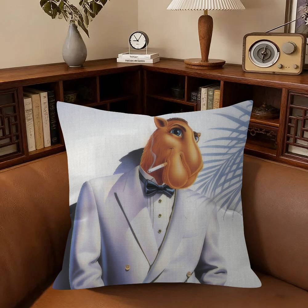Anime Cushion Cover Decorative Pillow Sofa Home Decor Case Pillow Cases Luxury C-Cameles Logo