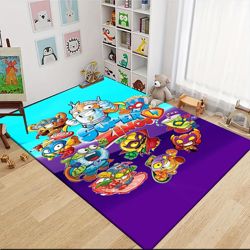 1Pc Super Zings Galactic Heroes Carpet Rug Customizable Soft Washable Antislip Home Living Room Sofa Mats Personalized Rug 091747