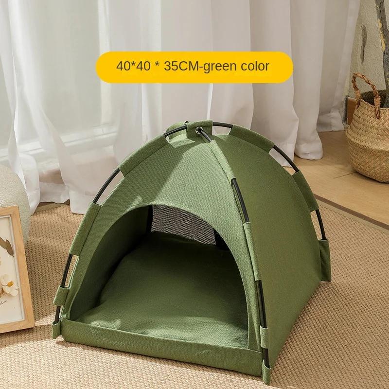 Pet Nest Tent Breathable Foldable Cat Outdoor Tent Solid Color Cat Nest Comfortable Portable Semi-enclosed All-season Cat House