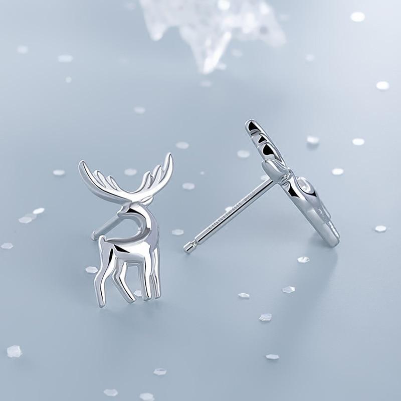 Стильные Серьги-гвоздики Sterling Color Животные Олень Модные Женские Рождественский Подарок Pendientes Aretes De Mujer Модные Гвоздики