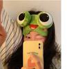 Skin-friendly Frog Sleep Eye Mask Cartoon Plush Sleeping Eye Cover Lovely 3D Eye Mask  Dream Night