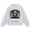 Винтажная толстовка Streetwear Оверсайз Хлопковая толстовка с графическим принтом Свободный крой Унисекс Городская мода