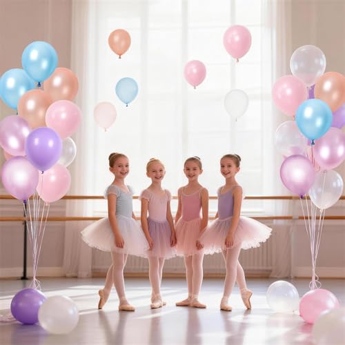 Pastel Mermaid Balloons Set of 36 Pearl Rose Gold Metallic Pink Purple Blue Latex Party Balloons for Girl Birthday Bridal Baby Shower Candyland