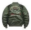 Army Green Blouson Jacket Flight Jacket Embroidered Outerwear Jumper Stylish Thick Padded Large Size Spring Autumn Winter FUN212 [East Rain] MA-1 MA-1