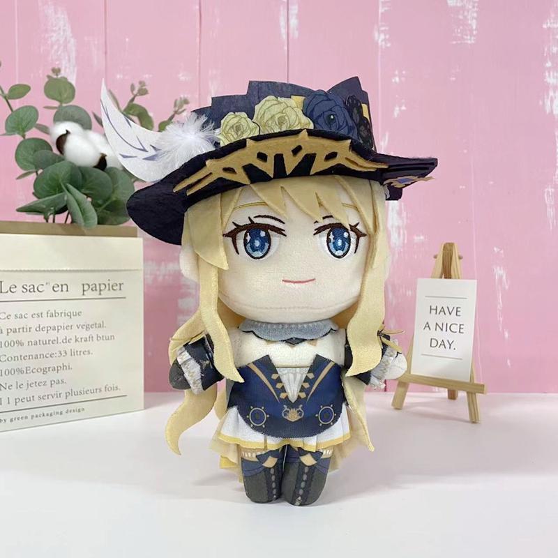 20cm Genshin Impact Neuvillette Plush Toy Stuffed Doll Soft Pillow Cushion Wriothesley Furina Lyney Arlecchino Fan Birthday Gift