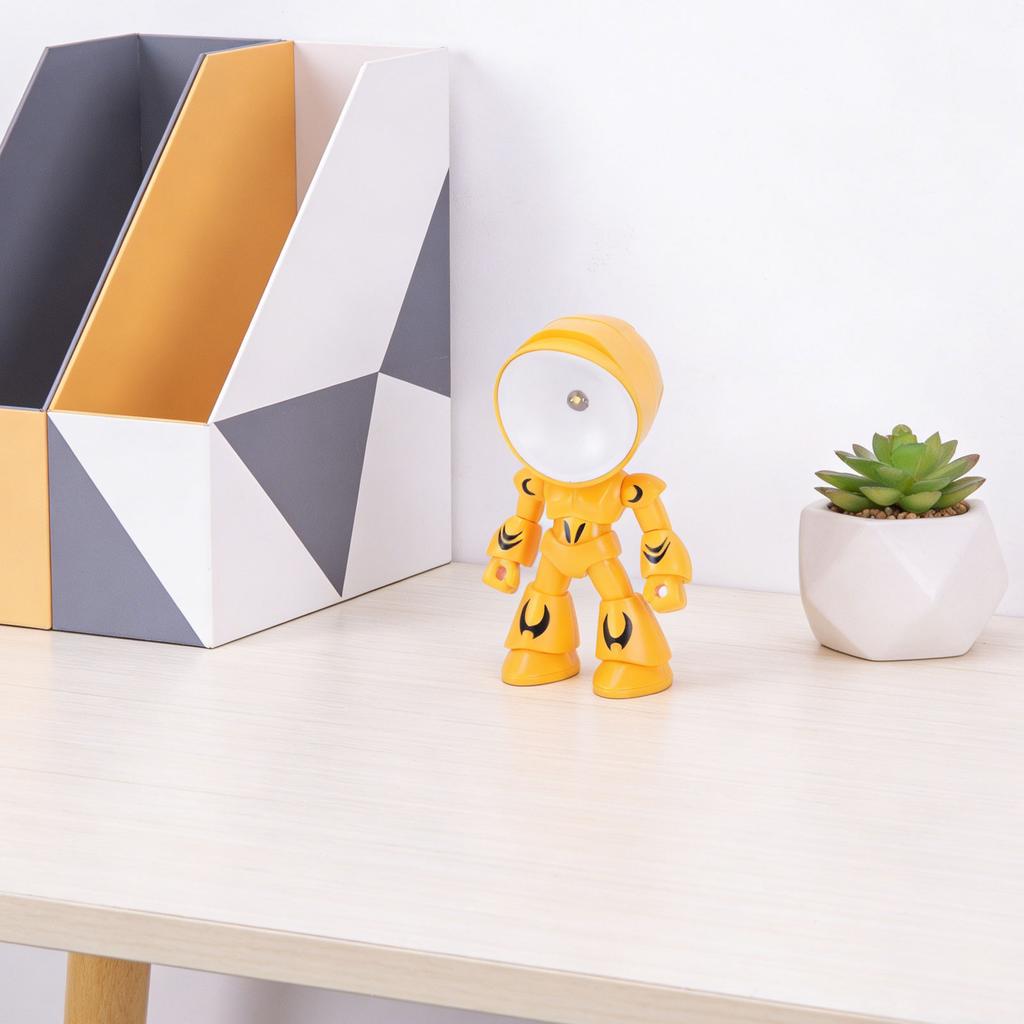Robot Table Lamp Cute Desk Lamp Decorative LED Nightstand Light for Bedroom Study Home Dorm Room