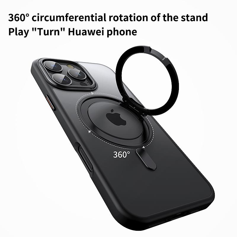 Вращающийся на 360 градусов прочный магнитный чехол для iPhone 16 Pro Max, скрытая подставка, чехол для iPhone16 Plus, чехол для зарядного устройства Magsafe