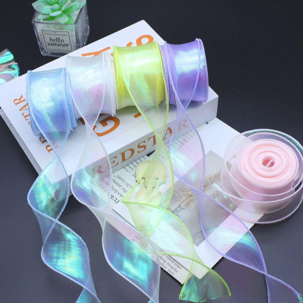 40 мм 10 ярдов Фестиваль DIY Украшение Упаковка букета цветов Тюлевая лента Модные корейские ленты