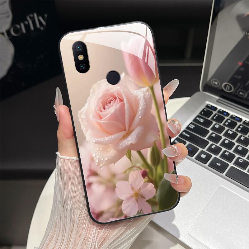 Чехол для телефона Xiaomi Mi A2 / Mi A2 Lite Модный фэнтезийный дизайн Закаленное стекло Бампер для MiA2 Lite Полная защита Задние крышки