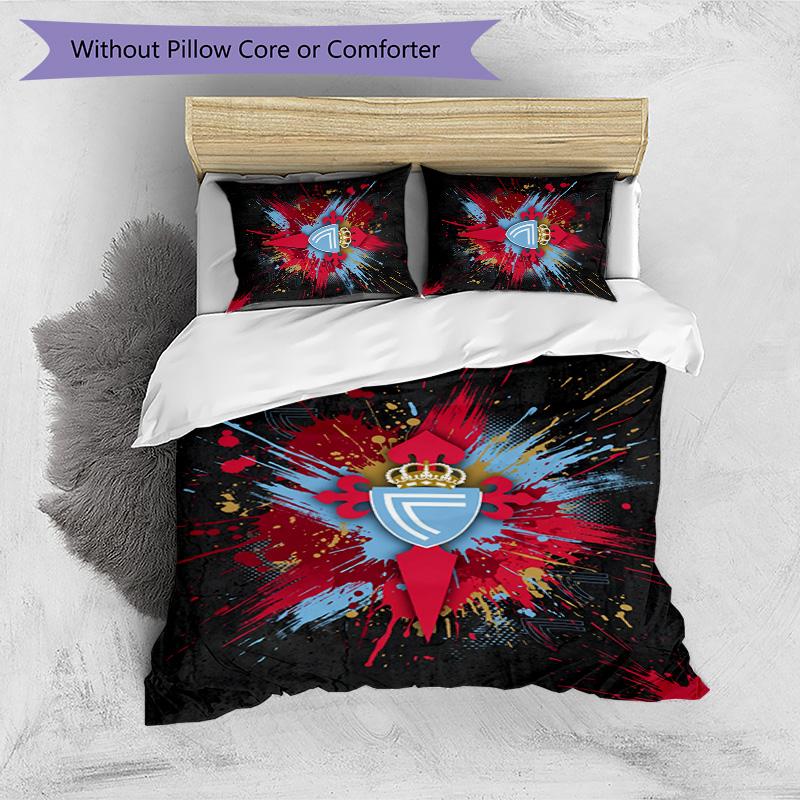 Celta Vigo FC Printed 3PCS Bedding Set Breathable Duvet Cover with Pillowcases Decorative Bed Linen for Bedroom Home