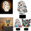 Животные Сделай сам Алмазная живопись Настольная лампа Алмазное искусство Ремесло Свет Украшения Алмазные Стразы Картины Свет для Подарка на День рождения