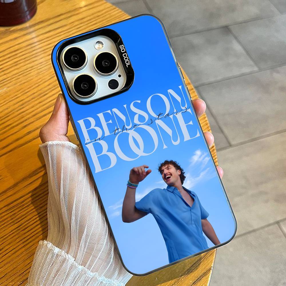 Красивые Вещи B-Benson B-Boone-e Чехол Для Телефона Для iPhone 16 17 15 14 12 13 Pro Max Черный Цвет Ударопрочный Чехол