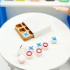 Мини-игра крестики-нолики Аксессуары для кукольного домика Миниатюрный набор настольных игр Для 1:Декор гостиной для кукольного домика масштаба 1:12