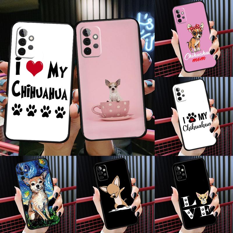 Любовь Чихуахуа Собака Мама Щенячий Чехол Для Samsung Galaxy A54 A34 A24 A14 A73 A53 A33 A23 A13 A52 A32 A22 A12 A51 A71 Чехол