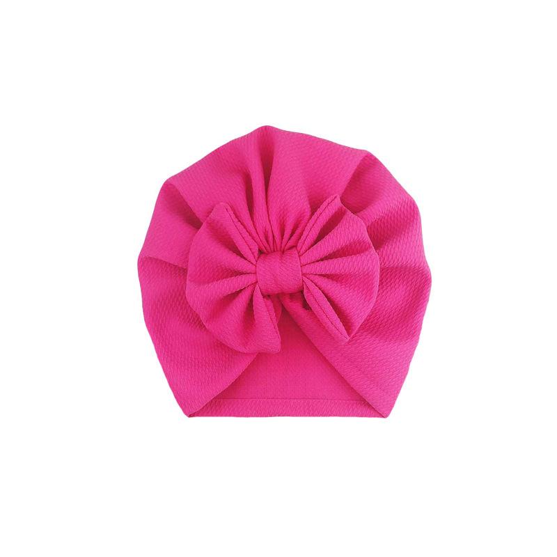 Bowknots Baby Hat Soft Turban Solid Big Bow Girl Bonnet Cap For Newborn