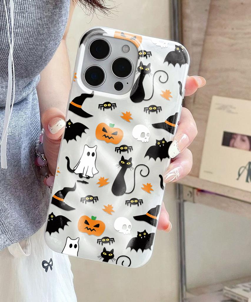 Хэллоуин Мультяшный Чехол-Тыква Для iPhone 17 Air 16 15 14 13 12 11 Pro Max Ударопрочный Мягкий Чехол Fundas