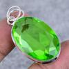 Перидот Драгоценный Камень 925 Стерлинговое Серебро Ювелирное Изделие Подвеска 1.89"