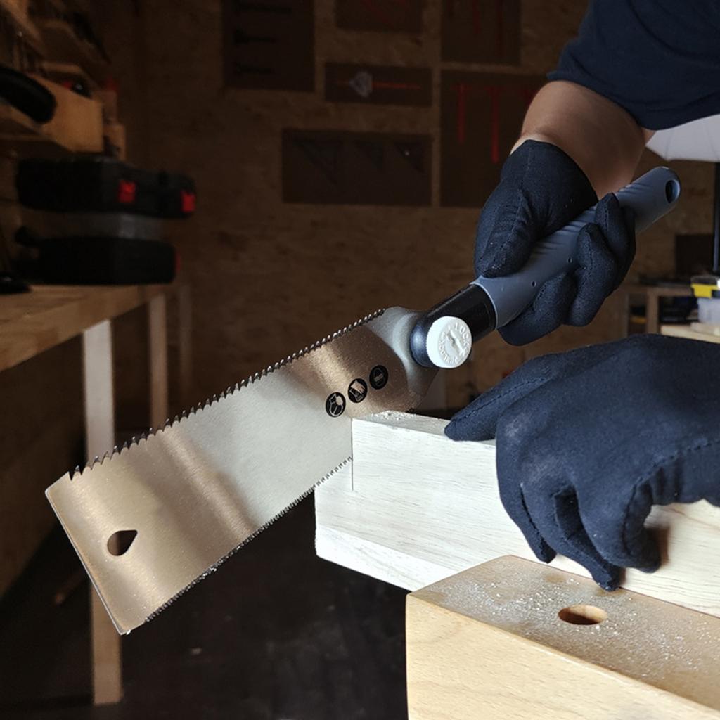 SK5 Двусторонняя японская ручная пила с резиновой ручкой Ножовка по дереву Пила с вытягиванием Гибкая торцовочная пила Инструмент для быстрой резки