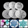 Pdtoweb 6pcs Silicone Christmas Snowflake Mold Pendant Jewelry Making Epoxy Resin Mould