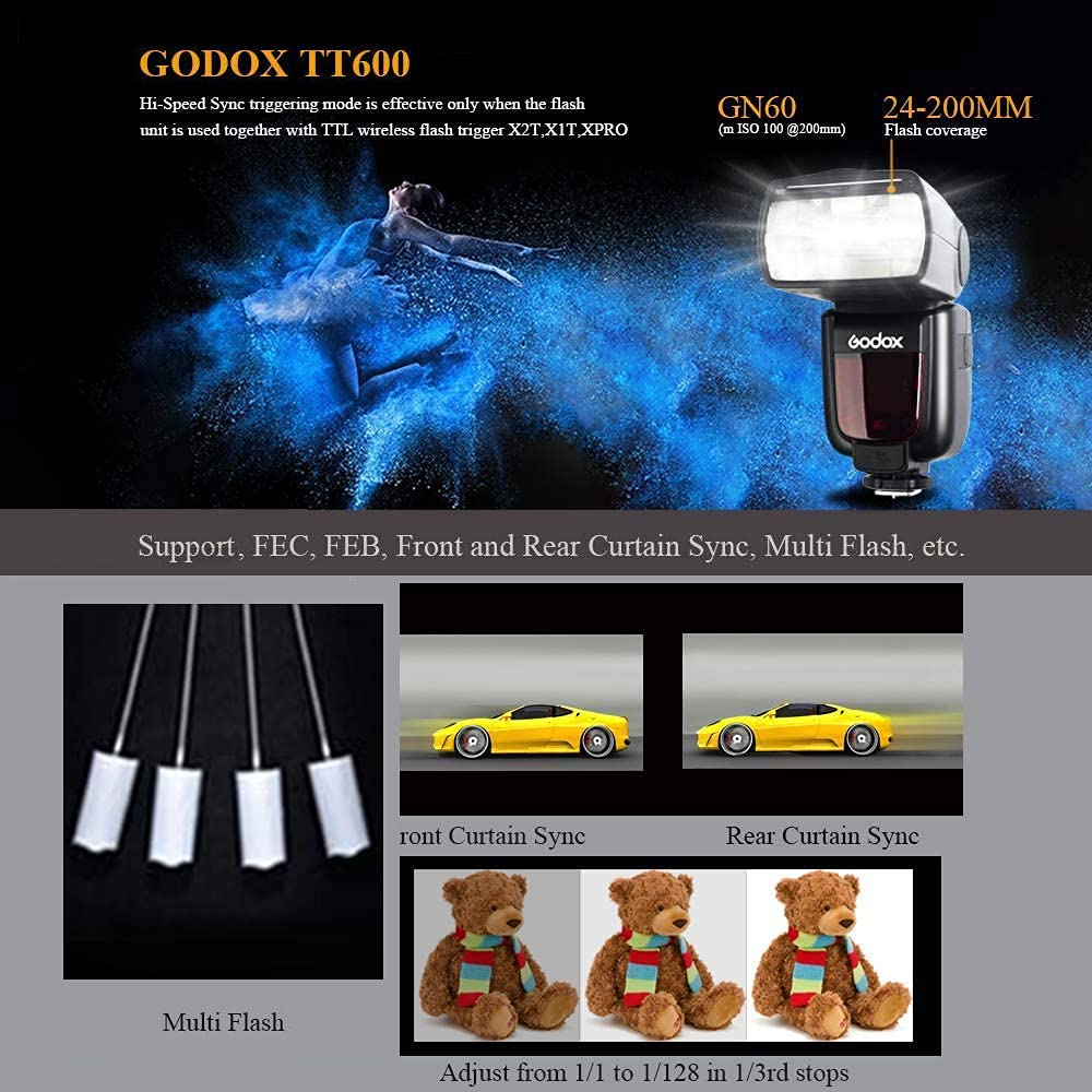 Godox Агент Японская инструкция GODOX TT600 Ведущее число Вспышка Совместимая с и Другими Цифровыми Камерами [Авторизованная & Руководство] Накамерная вспышка, 60,