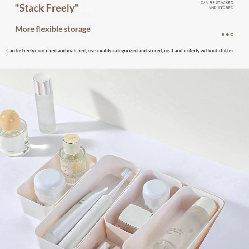 Drawer Organizer Set 7PCS with Dividers for Versatile Vanity Use and Desktop Storage Solution