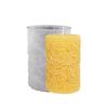 Epoxy Resin 3D Cylinder Candle Mold Relief Flower Soap Mold Art Wax Cake Resin Mold  Handmade